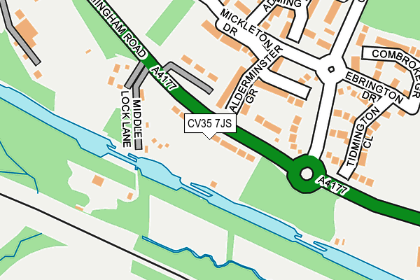 CV35 7JS map - OS OpenMap – Local (Ordnance Survey)