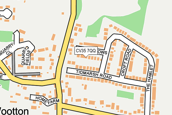 CV35 7QQ map - OS OpenMap – Local (Ordnance Survey)