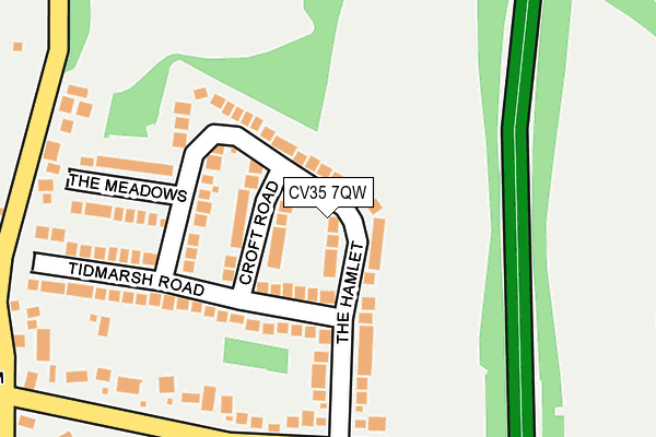 CV35 7QW map - OS OpenMap – Local (Ordnance Survey)