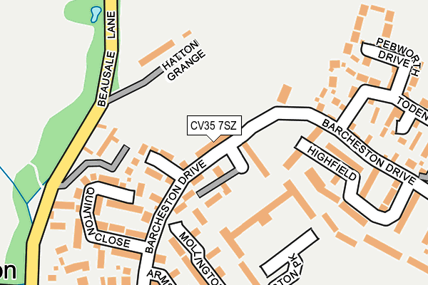 CV35 7SZ map - OS OpenMap – Local (Ordnance Survey)