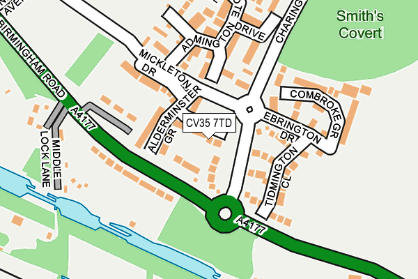 CV35 7TD map - OS OpenMap – Local (Ordnance Survey)