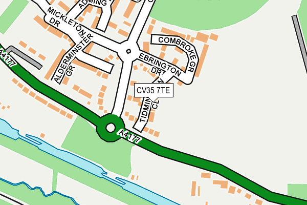 CV35 7TE map - OS OpenMap – Local (Ordnance Survey)