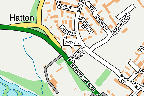 CV35 7TJ map - OS OpenMap – Local (Ordnance Survey)
