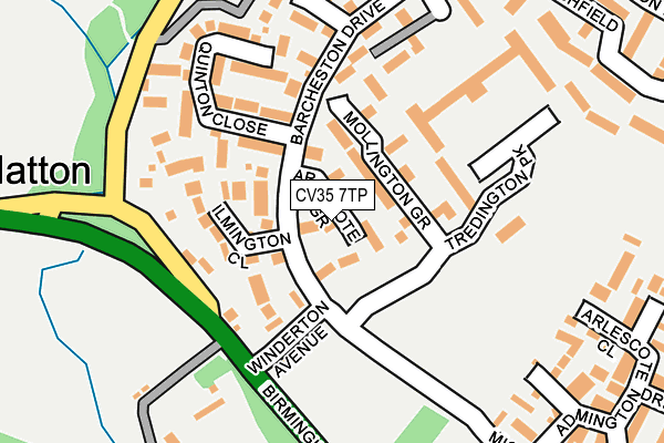 CV35 7TP map - OS OpenMap – Local (Ordnance Survey)