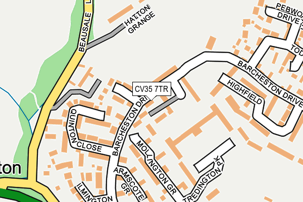 CV35 7TR map - OS OpenMap – Local (Ordnance Survey)