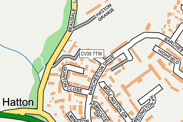 CV35 7TW map - OS OpenMap – Local (Ordnance Survey)