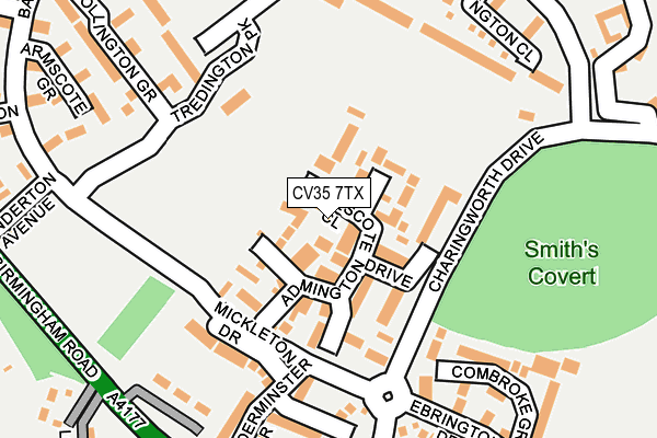 CV35 7TX map - OS OpenMap – Local (Ordnance Survey)
