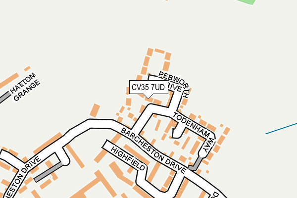 CV35 7UD map - OS OpenMap – Local (Ordnance Survey)