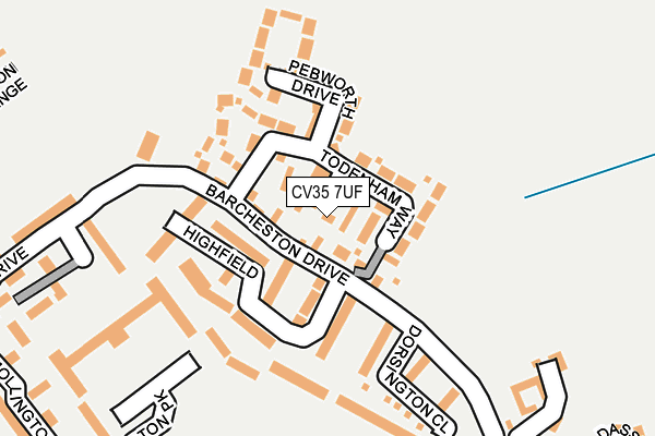 CV35 7UF map - OS OpenMap – Local (Ordnance Survey)