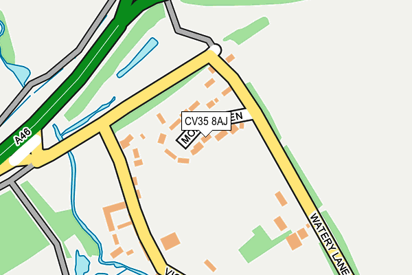 CV35 8AJ map - OS OpenMap – Local (Ordnance Survey)