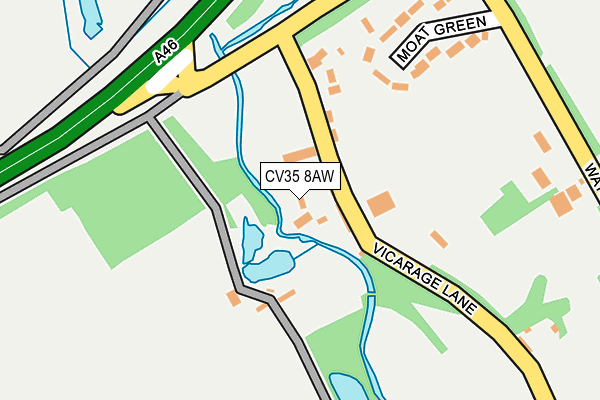 CV35 8AW map - OS OpenMap – Local (Ordnance Survey)