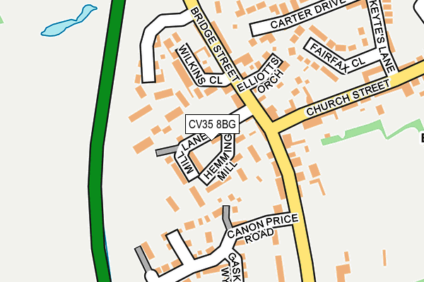 CV35 8BG map - OS OpenMap – Local (Ordnance Survey)