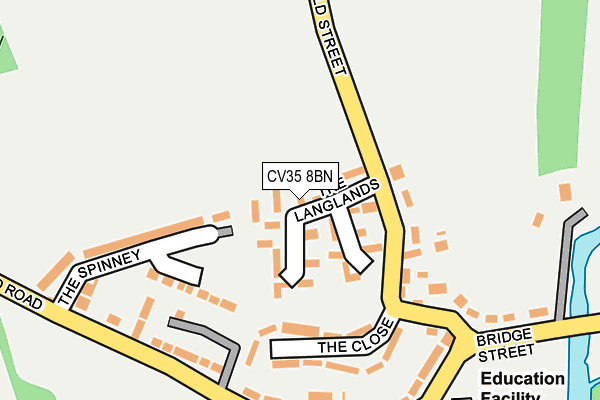 CV35 8BN map - OS OpenMap – Local (Ordnance Survey)