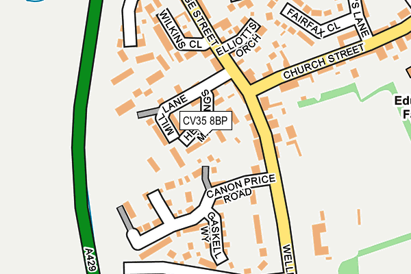 CV35 8BP map - OS OpenMap – Local (Ordnance Survey)