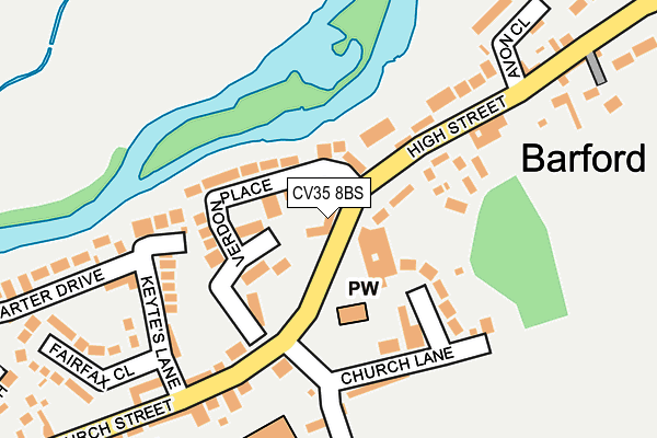 CV35 8BS map - OS OpenMap – Local (Ordnance Survey)