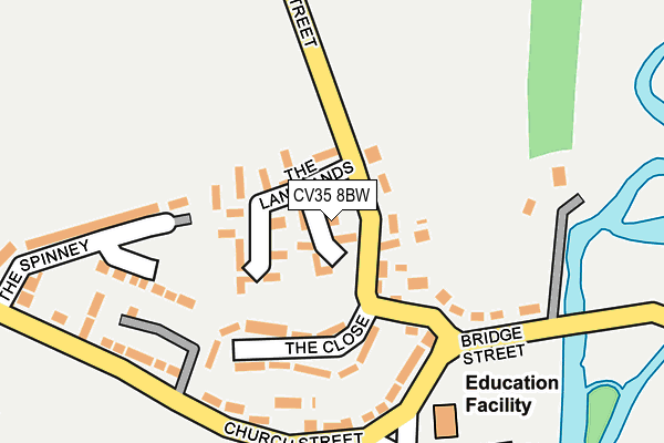 CV35 8BW map - OS OpenMap – Local (Ordnance Survey)