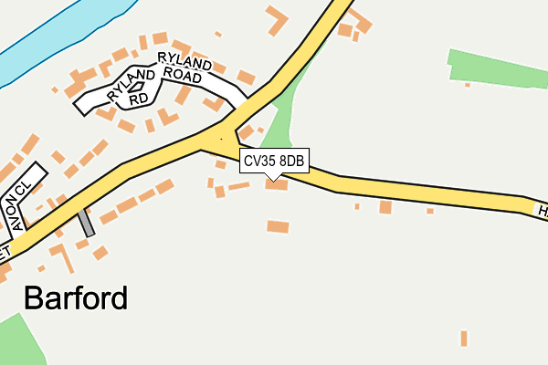 CV35 8DB map - OS OpenMap – Local (Ordnance Survey)