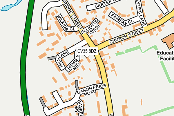CV35 8DZ map - OS OpenMap – Local (Ordnance Survey)