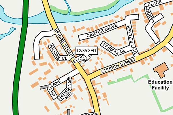 CV35 8ED map - OS OpenMap – Local (Ordnance Survey)