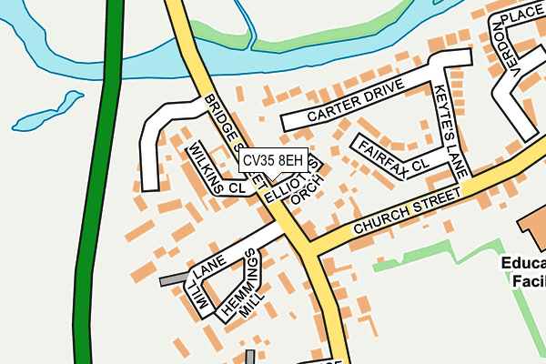 CV35 8EH map - OS OpenMap – Local (Ordnance Survey)