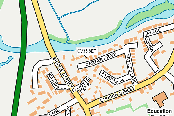CV35 8ET map - OS OpenMap – Local (Ordnance Survey)