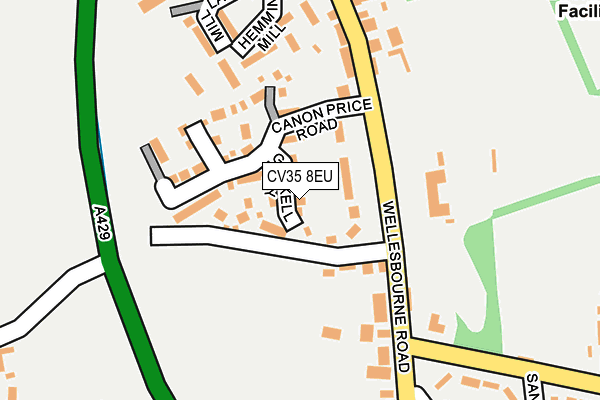 CV35 8EU map - OS OpenMap – Local (Ordnance Survey)