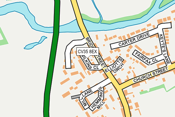 CV35 8EX map - OS OpenMap – Local (Ordnance Survey)