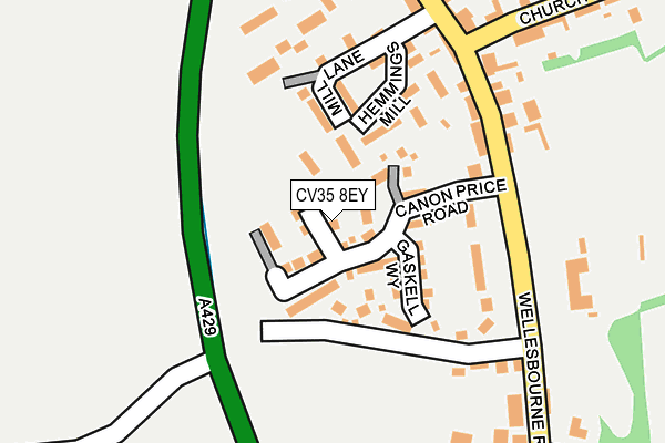 CV35 8EY map - OS OpenMap – Local (Ordnance Survey)