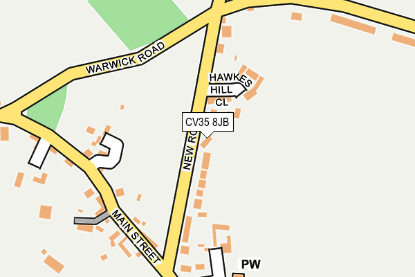 CV35 8JB map - OS OpenMap – Local (Ordnance Survey)