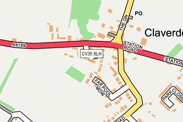 CV35 8LH map - OS OpenMap – Local (Ordnance Survey)