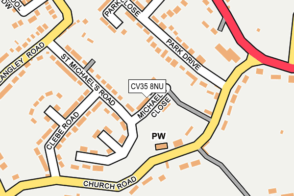 CV35 8NU map - OS OpenMap – Local (Ordnance Survey)