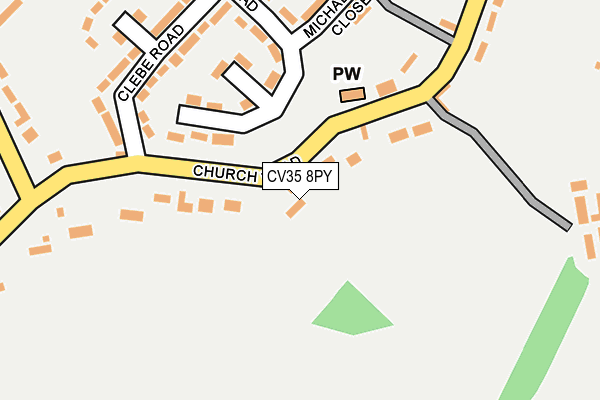 CV35 8PY map - OS OpenMap – Local (Ordnance Survey)