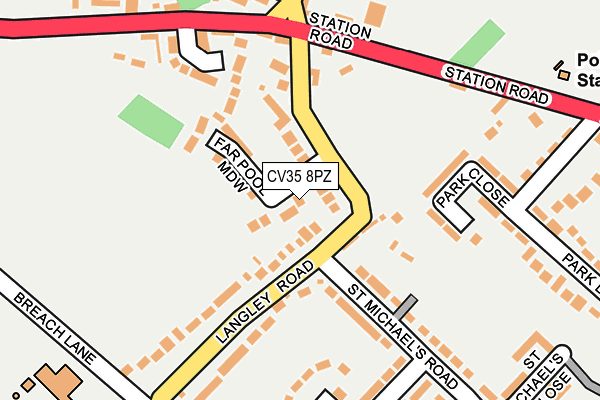 CV35 8PZ map - OS OpenMap – Local (Ordnance Survey)