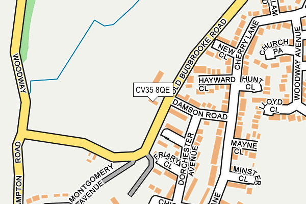 CV35 8QE map - OS OpenMap – Local (Ordnance Survey)