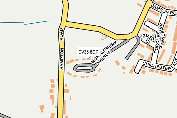 CV35 8QP map - OS OpenMap – Local (Ordnance Survey)