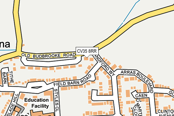 CV35 8RR map - OS OpenMap – Local (Ordnance Survey)