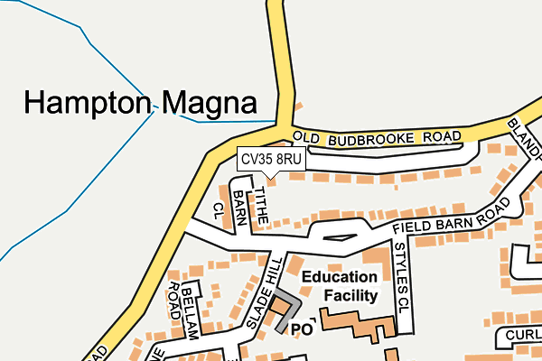 CV35 8RU map - OS OpenMap – Local (Ordnance Survey)