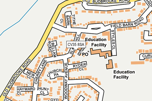 CV35 8SA map - OS OpenMap – Local (Ordnance Survey)
