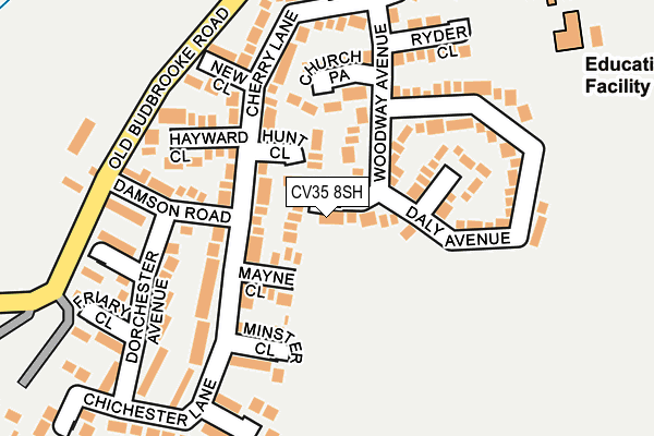 CV35 8SH map - OS OpenMap – Local (Ordnance Survey)