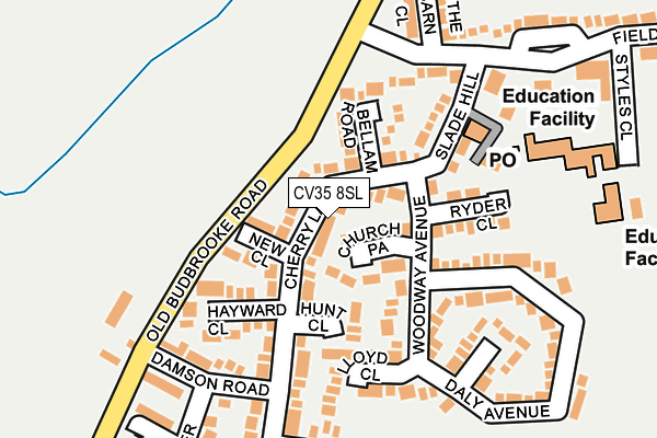 CV35 8SL map - OS OpenMap – Local (Ordnance Survey)