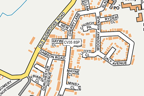 CV35 8SP map - OS OpenMap – Local (Ordnance Survey)