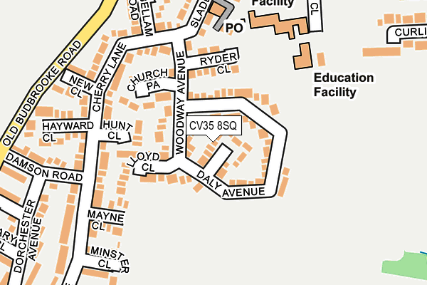 CV35 8SQ map - OS OpenMap – Local (Ordnance Survey)