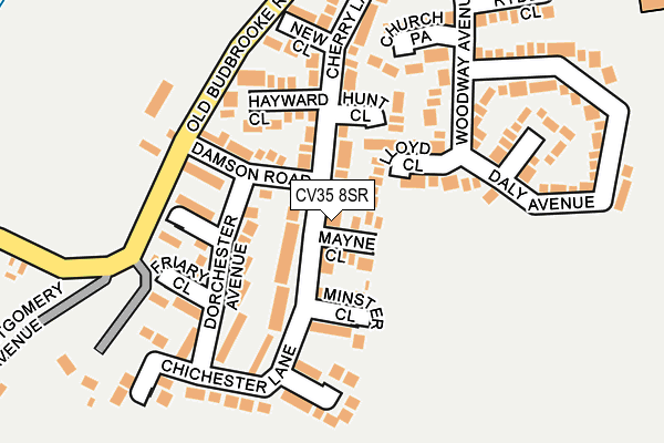 CV35 8SR map - OS OpenMap – Local (Ordnance Survey)