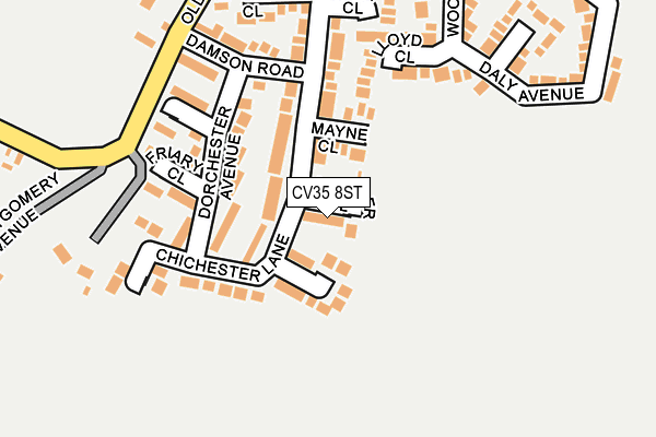 CV35 8ST map - OS OpenMap – Local (Ordnance Survey)