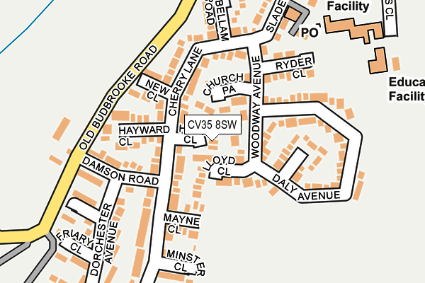 CV35 8SW map - OS OpenMap – Local (Ordnance Survey)
