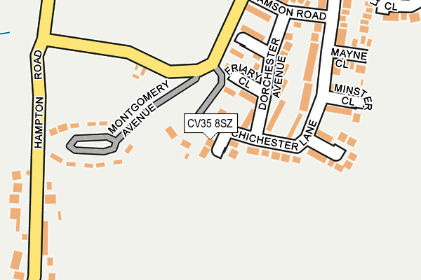 CV35 8SZ map - OS OpenMap – Local (Ordnance Survey)