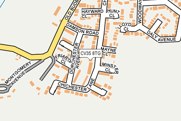 CV35 8TG map - OS OpenMap – Local (Ordnance Survey)