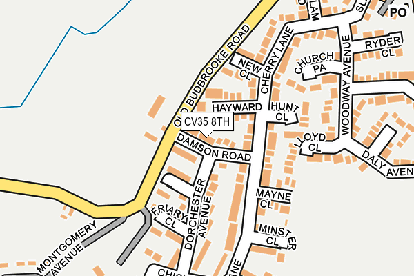 CV35 8TH map - OS OpenMap – Local (Ordnance Survey)