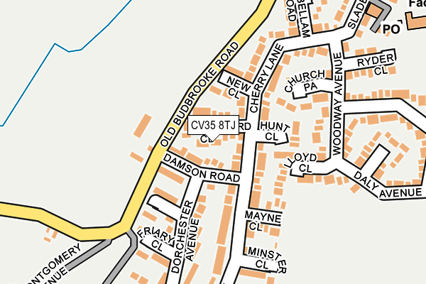CV35 8TJ map - OS OpenMap – Local (Ordnance Survey)