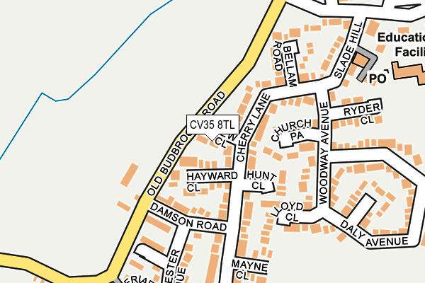 CV35 8TL map - OS OpenMap – Local (Ordnance Survey)